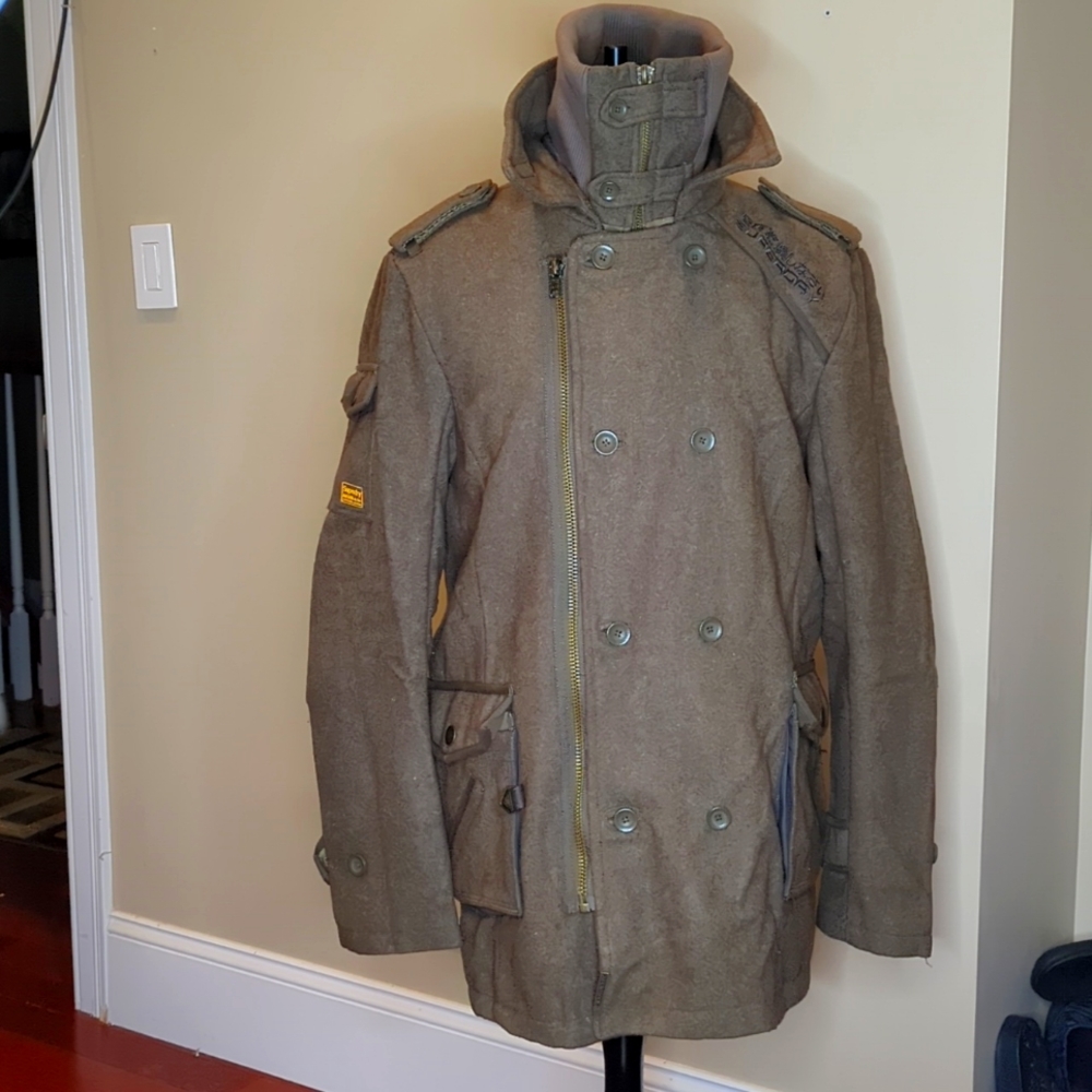 Light army green military coat